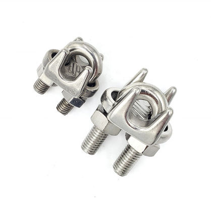 KWALITEIT  DIN 741 Drop Forged Stainless Steel Wire Rope Clamp For Cable End Connections fabriek
