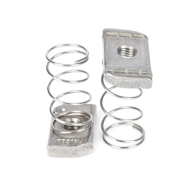 KWALITEIT  Stainless Steel Spring Channel Nuts Precision Machined Galvanized/Zinc/Nickel Plated Chamfered Edges for Mining Application fabriek